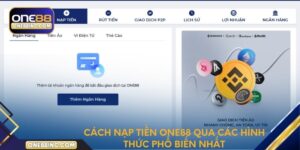 Cách nạp tiền One88 qua các hình thức phổ biến nhất